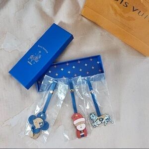 Louis Vuitton Holiday Ornament/Bag Charm Trio